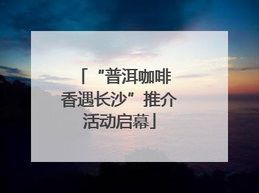 “普洱咖啡 香遇长沙”推介活动启幕